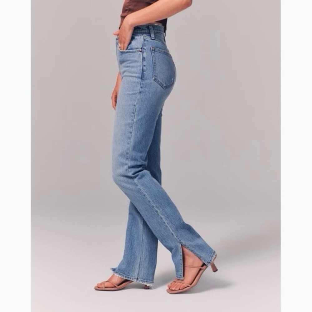 Abercrombie & Fitch Skinny High Rise Jean with Split Hem